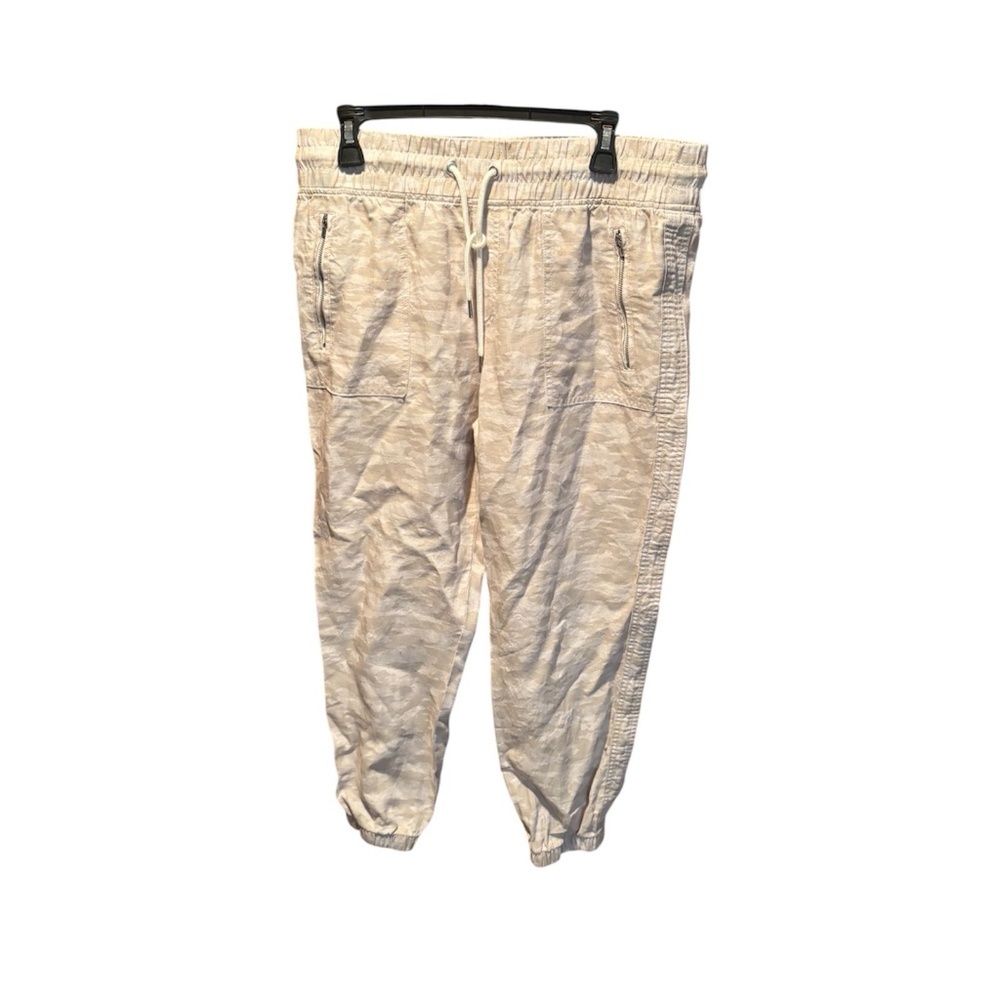 Athleta Women's Cabo Tide Linen Joggers in Neutral Camo Size 12P